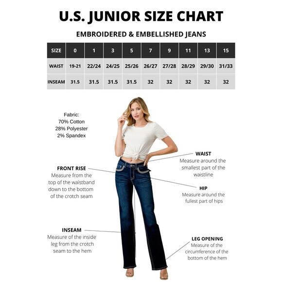 Westfield Eagle Women's Jeans Bootcut Western Bling Rodeo Embellished Size 1 - Picture 7 of 7